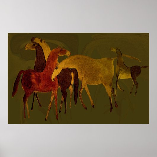 POSTER 4 CHEVAUX II (Devant)