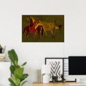 POSTER 4 CHEVAUX II (Bureau à domicile)