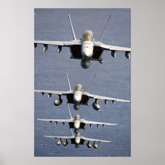 Poster 4 FA-18 Super Hornets Imprimer (Devant)