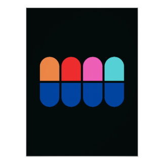 Poster '4 Fantômes' - Conception Minimaliste - Cadeaux po