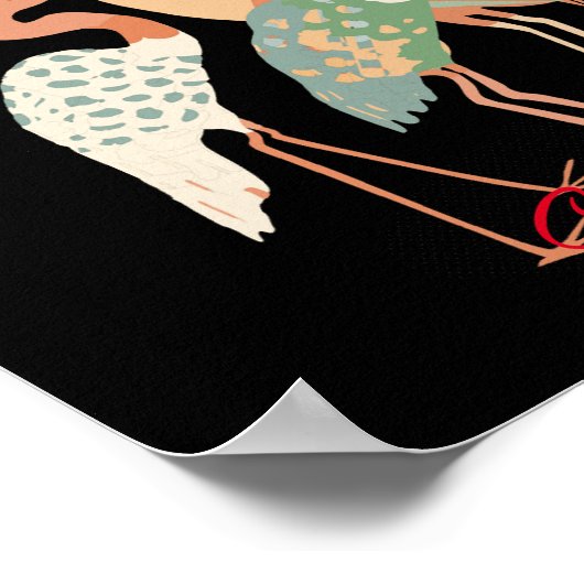 Poster 4 grues japonaises Thunder_Cove (Coin)