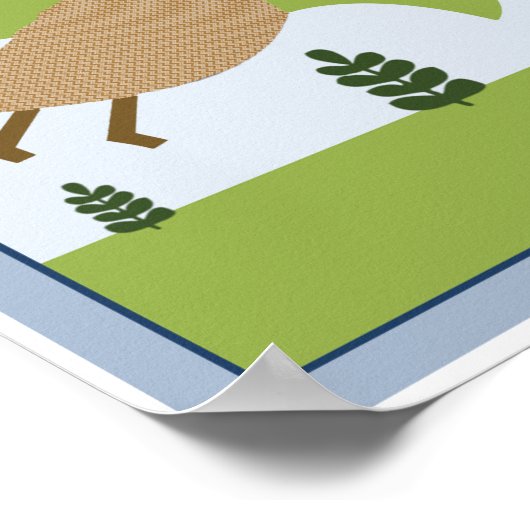 Poster 4 in 1 Dinosaurs/Dino 8x10 inch Nursery Art (Coin)