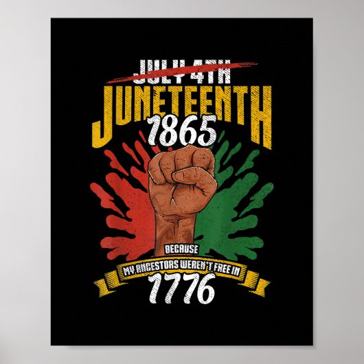 Poster 4 juillet 1865 parce que mes ancêtres hommes (Devant)