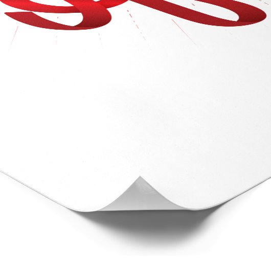 Poster 4 juillet (18x24) gradient rouge heureux (Coin)