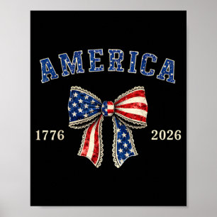 Poster 4 juillet 2026 250e anniversaire Femme Coquette