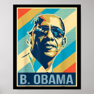 Poster 4 juillet Barack Obama Président Retro Patriotique