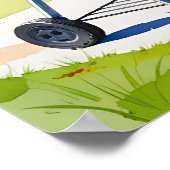 Poster 4 juillet barbecue Fête Grill (Coin)