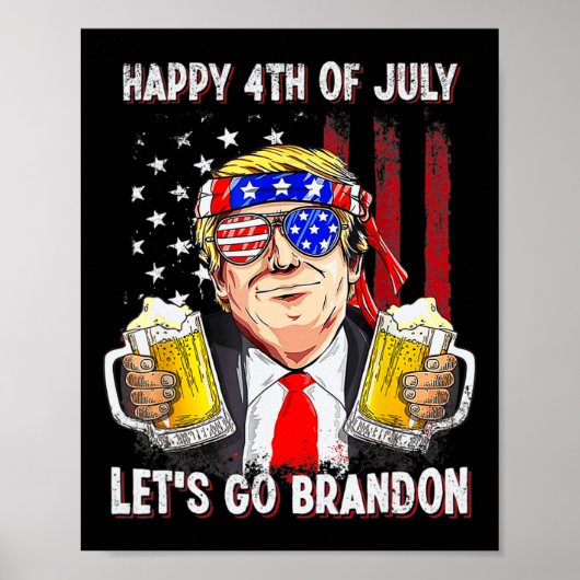 Poster 4 juillet Bière Brandon Trump Bière Ameri (Devant)