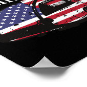 Poster 4 juillet Camping Hate Sortir America Men W (Coin)