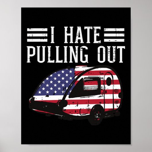 Poster 4 juillet Camping Hate Sortir America Men W (Devant)