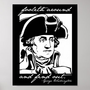 Poster 4 juillet drôle 4 juillet George Washington Foole