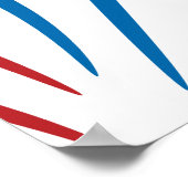 Poster 4 juillet Famille Été BBQ Rouge Blanc Bleu (Coin)