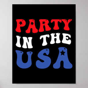 Poster 4 juillet Fête De L'Indépendance Aux Etats-Unis