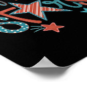 Poster 4 juillet Fête de l'Indépendance Oh Mes étoiles po (Coin)