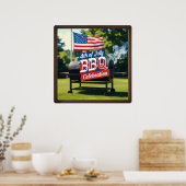 Poster 4 juillet Fête du barbecue (Cuisine)