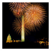 Poster 4 juillet, Firework Display, Skyline (Devant)