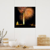 Poster 4 juillet, Firework Display, Skyline (Cuisine)