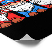 Poster 4 juillet Fun Patriotic Gnomes USA Pride America (Coin)