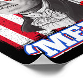 Poster 4 juillet George Washington Patriotique Merica Fla (Coin)