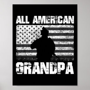 Poster 4 juillet grand-père tout américain