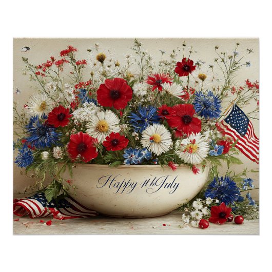 Poster 4 juillet heureux (Devant)