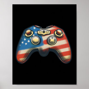 Poster 4 juillet Jeu Vidéo de chemise Gamer Enfants Garço