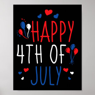 Poster 4 juillet Joyeux 4 juillet Drapeau américain 