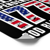 Poster 4 juillet Joyeux Jour de l'Indépendance 1776 Dieu  (Coin)