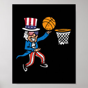 Poster 4 juillet oncle de basket Sam America Hommes garço