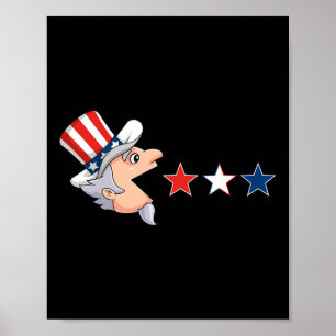 Poster 4 juillet Oncle Sam American Stars Fun Boys Girl