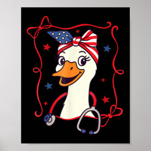 Poster 4 juillet Parti Dans Le Drapeau Américain Américai