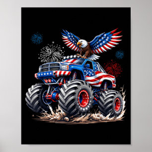 Poster 4 juillet patriotique américain Usa rouge blanc bl