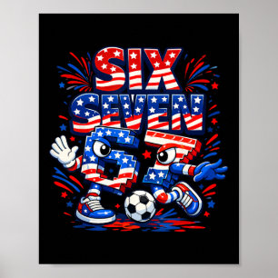 Poster 4 juillet Six Sept 67 Football Enfants Italien Bra