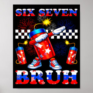 Poster 4 juillet six sept bruh pétard dabbing 67