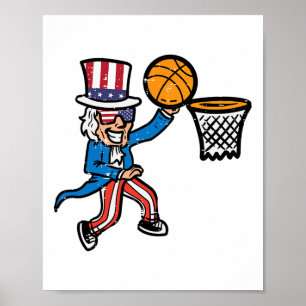 Poster 4 juillet Sketll Oncle Sam America Hommes garçons