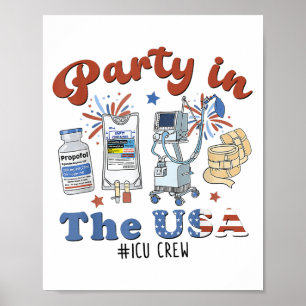 Poster 4 juillet Soirée Infirmière De L'Icu Dans L'Infirm