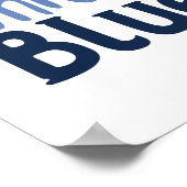 Poster 4 juillet USA Rouge Blanc Bleu Moderne Typographie (Coin)