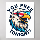 Poster 4 juillet Vous Libérez Ce Soir Eagle Drapeau Améri (Devant)