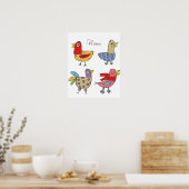 Poster 4 Oiseaux amusants Thunder_Cove (Cuisine)