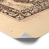 Poster 4 Panneaux Sepia de Rochefort Paris Plan 3 (Coin)