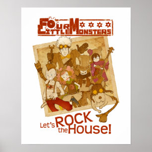 Poster 4 Petits monstres - Rock the House
