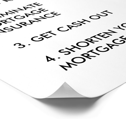 Poster 4 Raisons de refinancer le bureau de la Société d' (Coin)