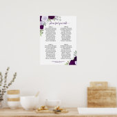Poster 4 Table Roses Violettes Plan de Table Élégant pour (Cuisine)
