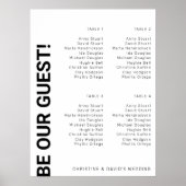 Poster 4 table Simple blanc Mariage (Devant)