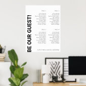Poster 4 table Simple blanc Mariage (Bureau à domicile)