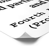 Poster 4e amendement de la Constitution des États-Unis (Coin)