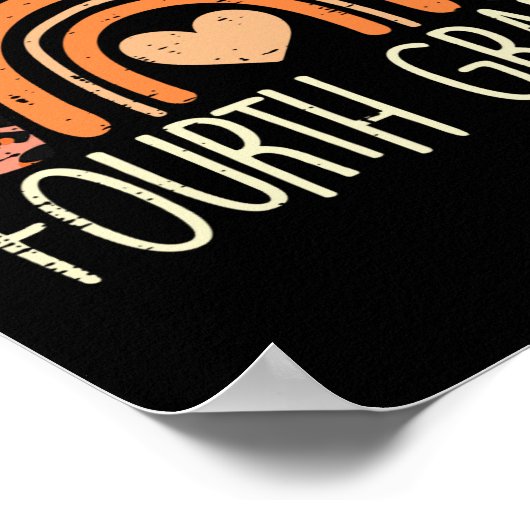 Poster 4e année Arc-en-ciel Premier jour Enseignement sco (Coin)