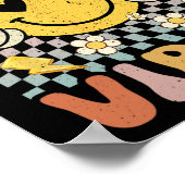 Poster 4e année Vibes 4e année Retro Enseignant 1er jour (Coin)