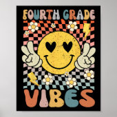 Poster 4e année Vibes 4e année Retro Enseignant 1er jour (Devant)