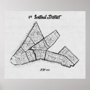 Poster 4e district sentinel, New York, 1885